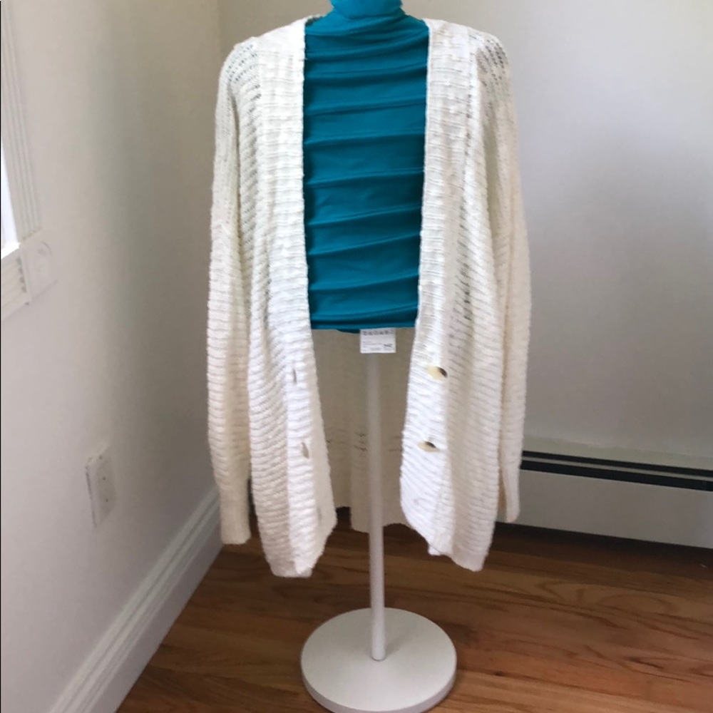 Abercrombie White/Cream Cardigan